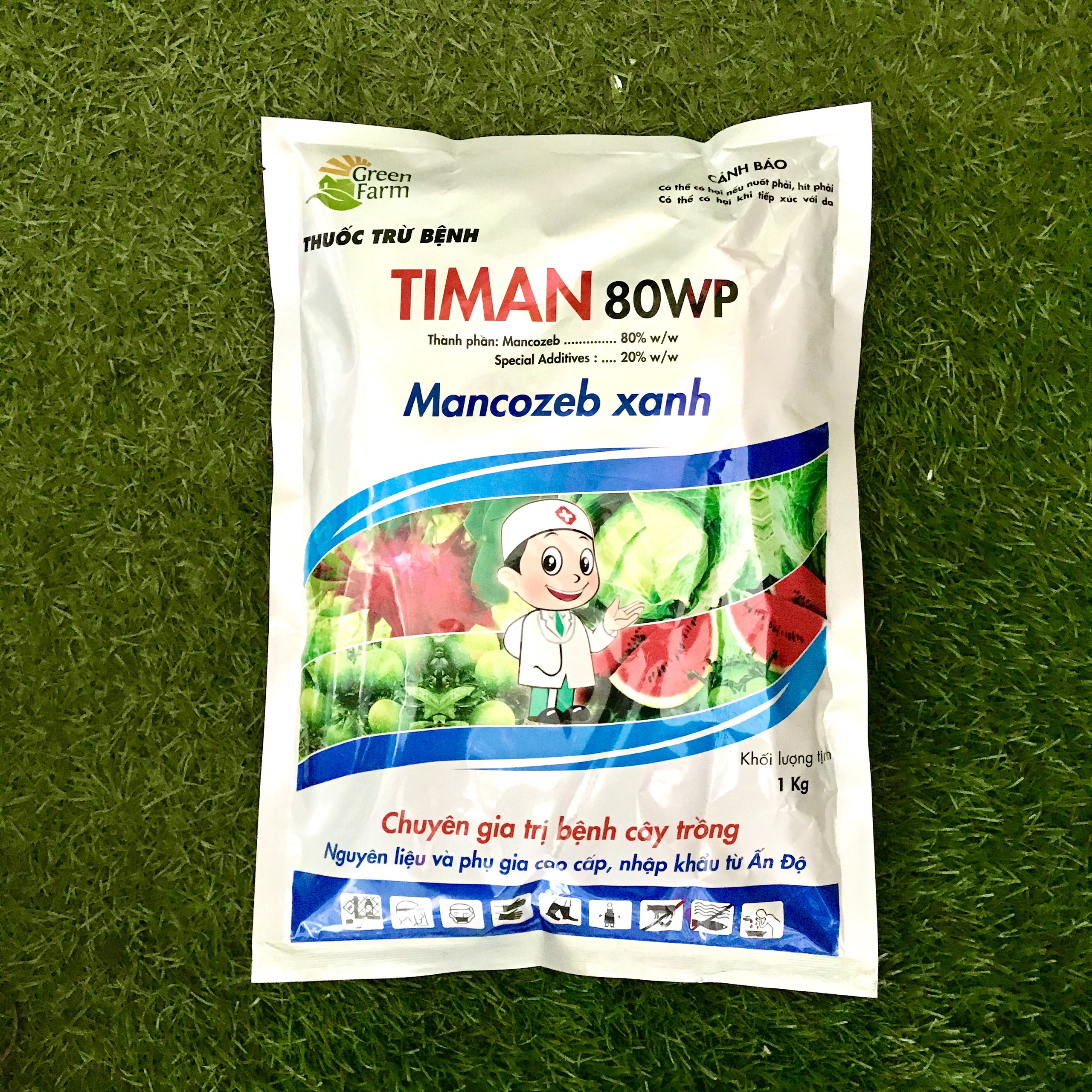 Thuốc trừ bệnh Timan 80WP (Mancozeb Xanh - Dr) - Gói 1kg